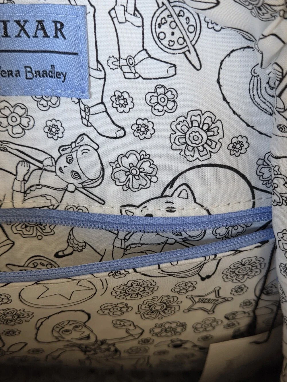 NWT Vera Bradley Disney Pixar Toy Story Small Backpack Andy's Room Blue